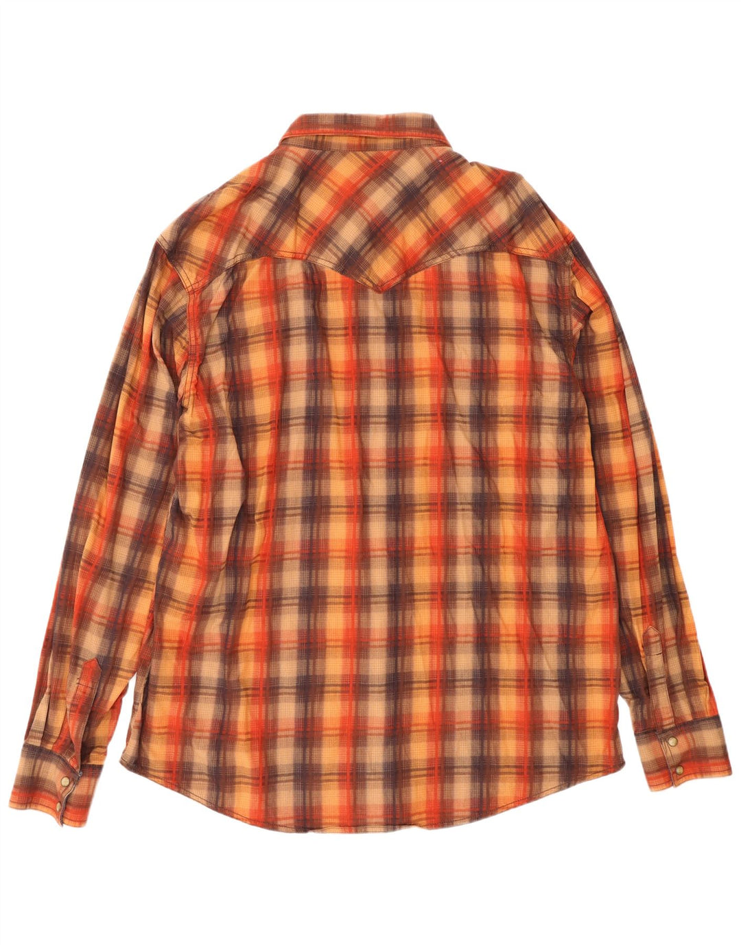 Męska koszula retro Wrangler 2XL, brązowa, bawełniana w kratkę