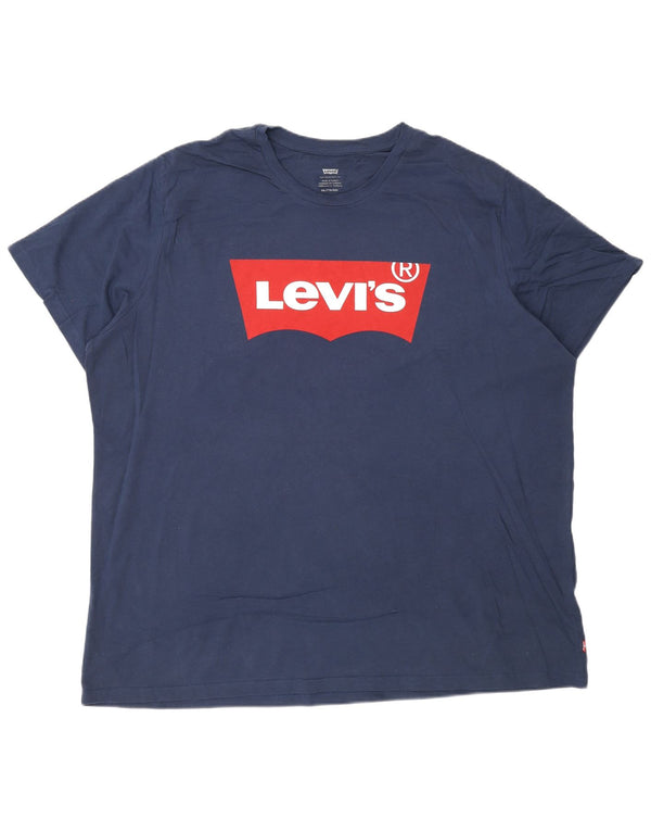 Męska koszulka z grafiką Levi's Top 2XL, granatowa, bawełniana