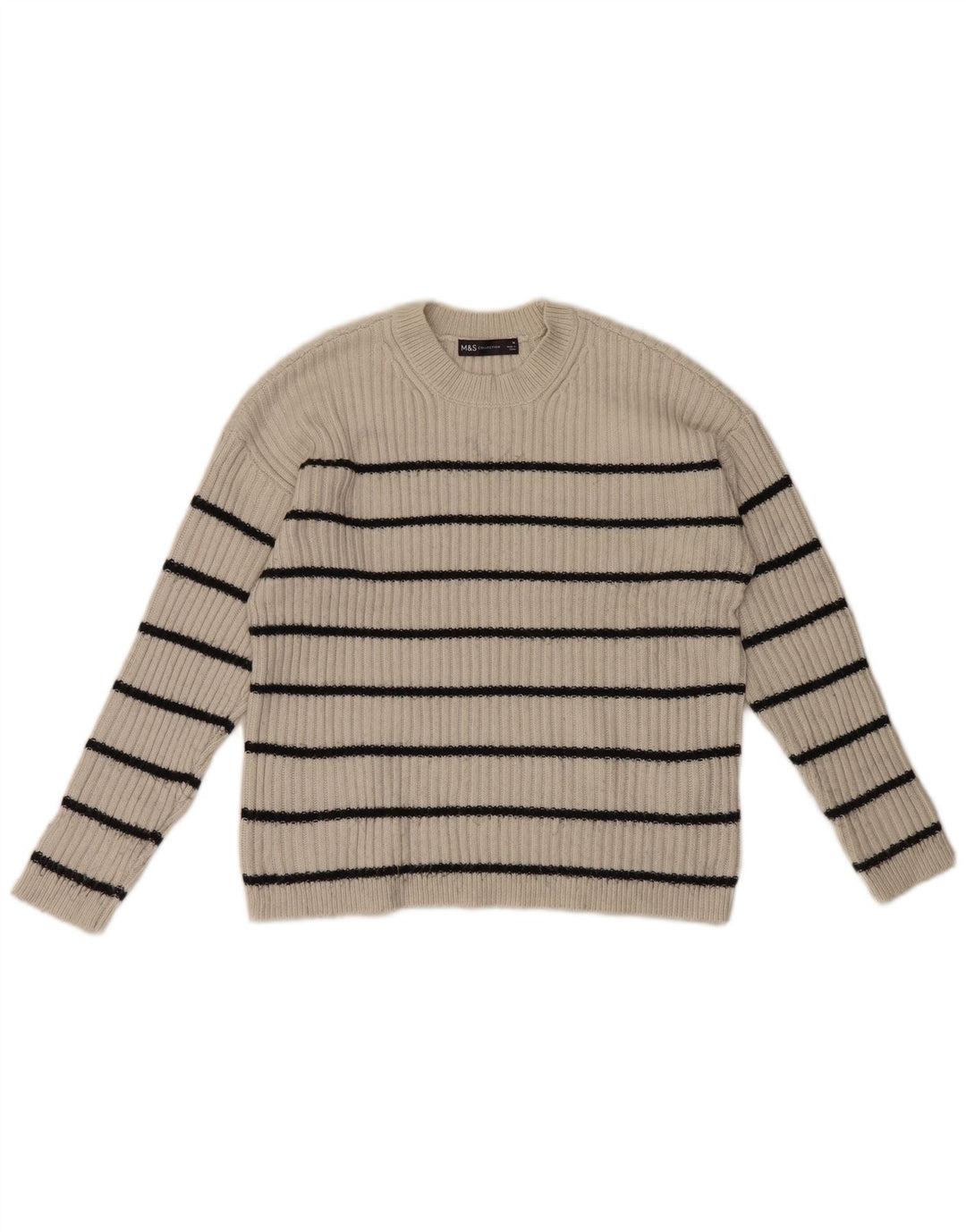 Marks & Spencer Damski sweter z wycięciem pod szyją, UK 12, średni złamanej bieli
