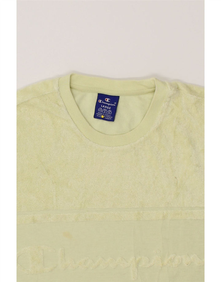 CHAMPION Mens Graphic T-Shirt Top Large Green Vintage Champion and Second-Hand Champion from Messina Hembry 