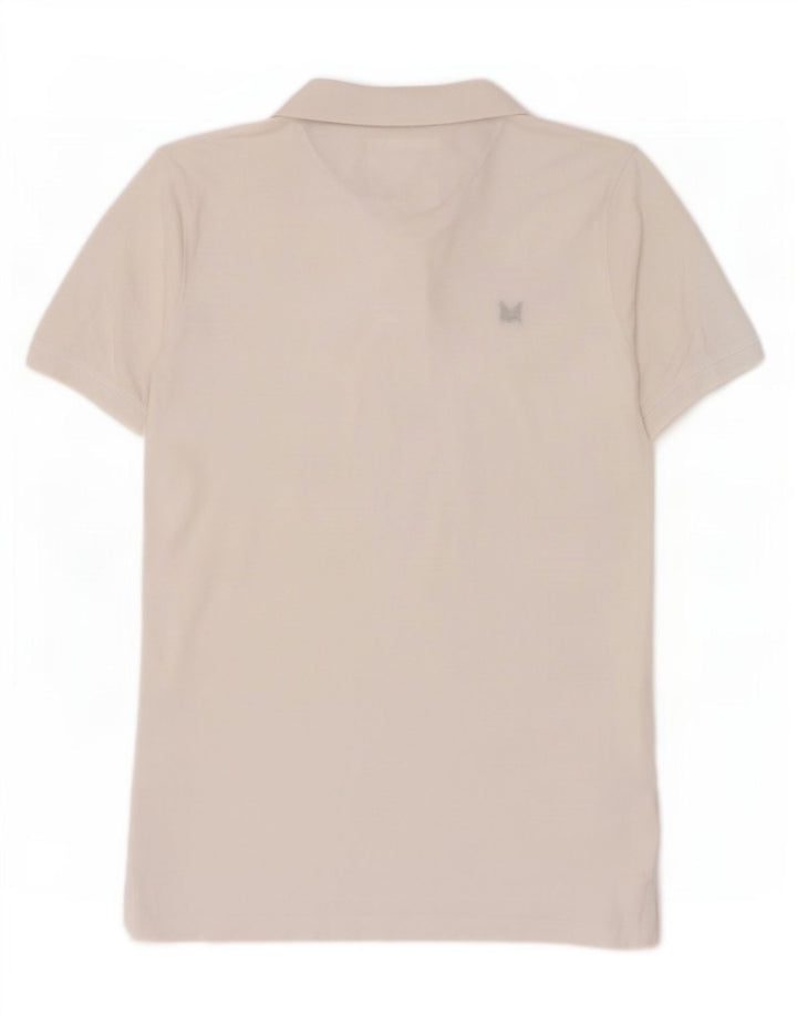 Crew Clothing Męska koszulka polo Średnia biała bawełna