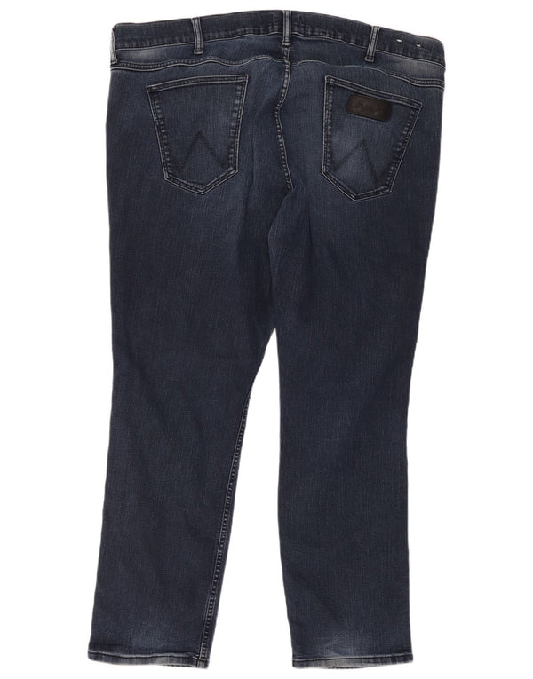 Wrangler Męskie Greensboro Straight Jeans W46 L34 Granatowa bawełna