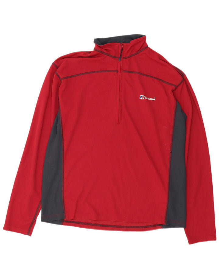 Męski dres Berghaus z zamkiem błyskawicznym, bluza dresowa w kolorze średniej czerwieni