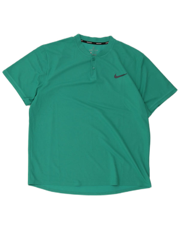 Męski T-shirt Nike Dri Fit Top XL Zielony Poliester