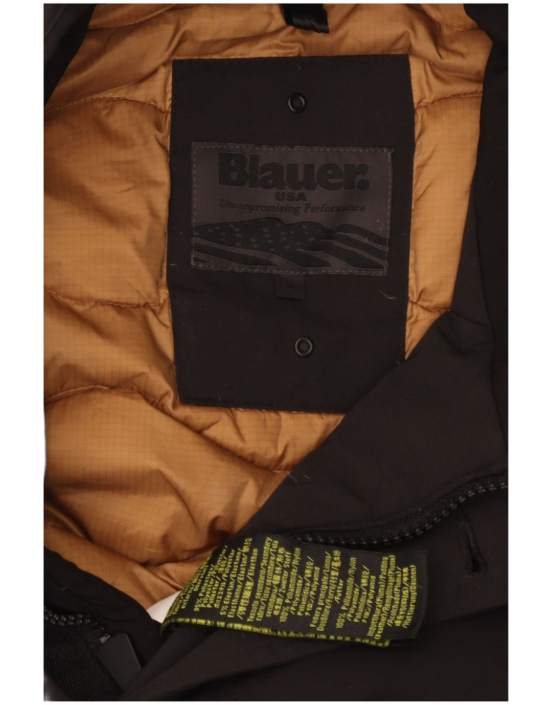 Męska ocieplana kurtka Blauer UK 40, duża, czarna nylonowa