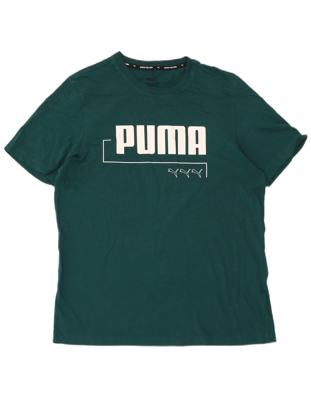 Męski T-shirt z grafiką Puma, średni zielony