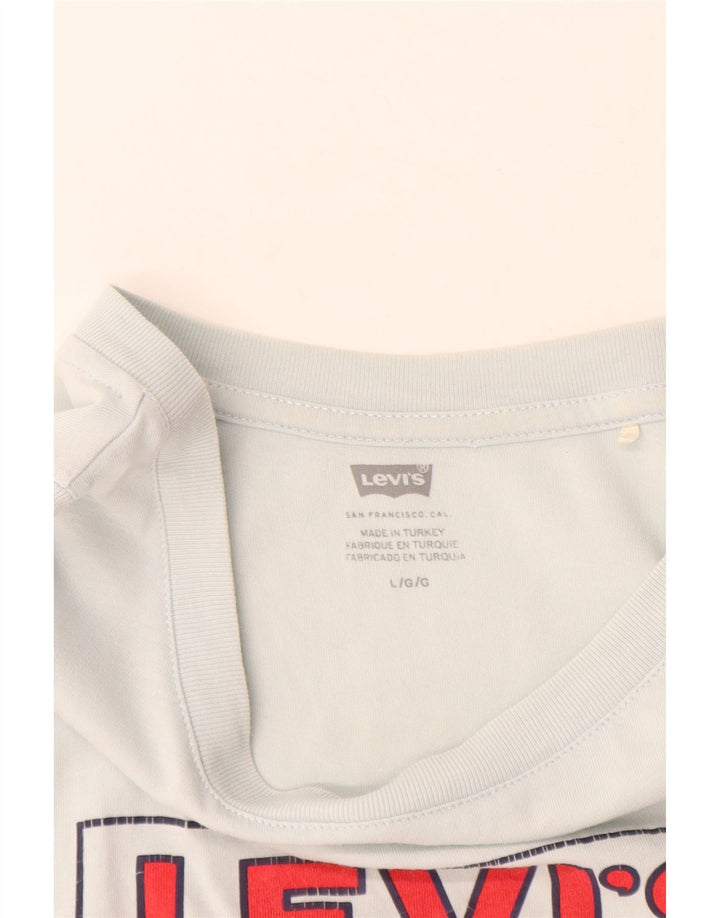 Damska kamizelka Levi's Crop Graphic UK 16, duża niebieska bawełna