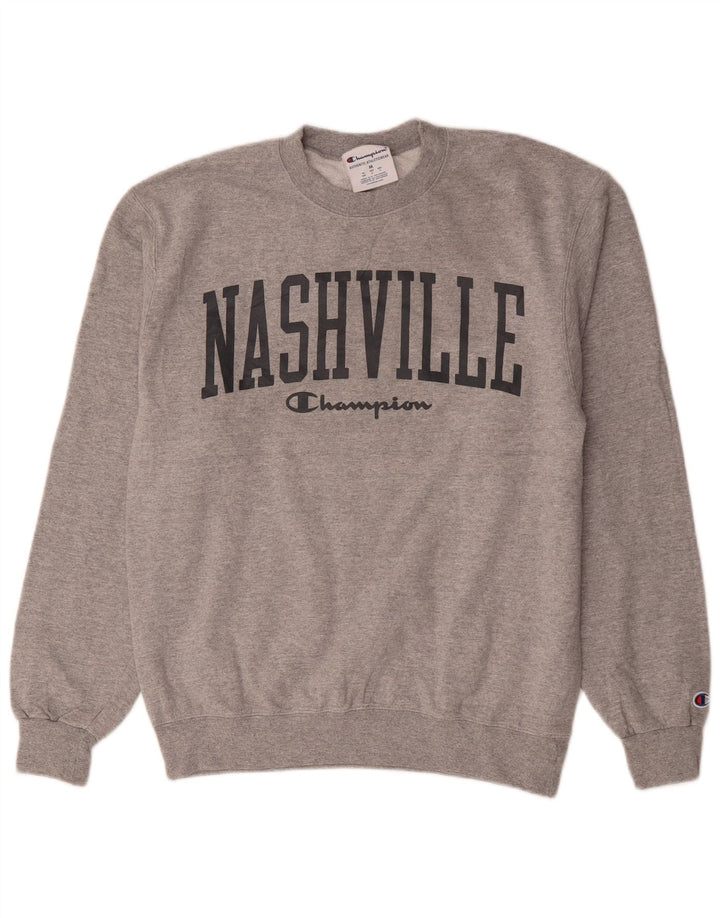 Męska bluza z kapturem Champion Nashville Graphic, średnioszara, nakrapiana