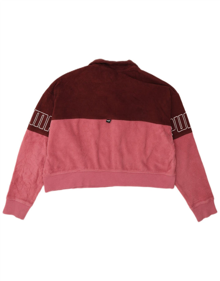 Damska bluza polarowa Puma Oversize Graphic UK 14 Medium Burgund