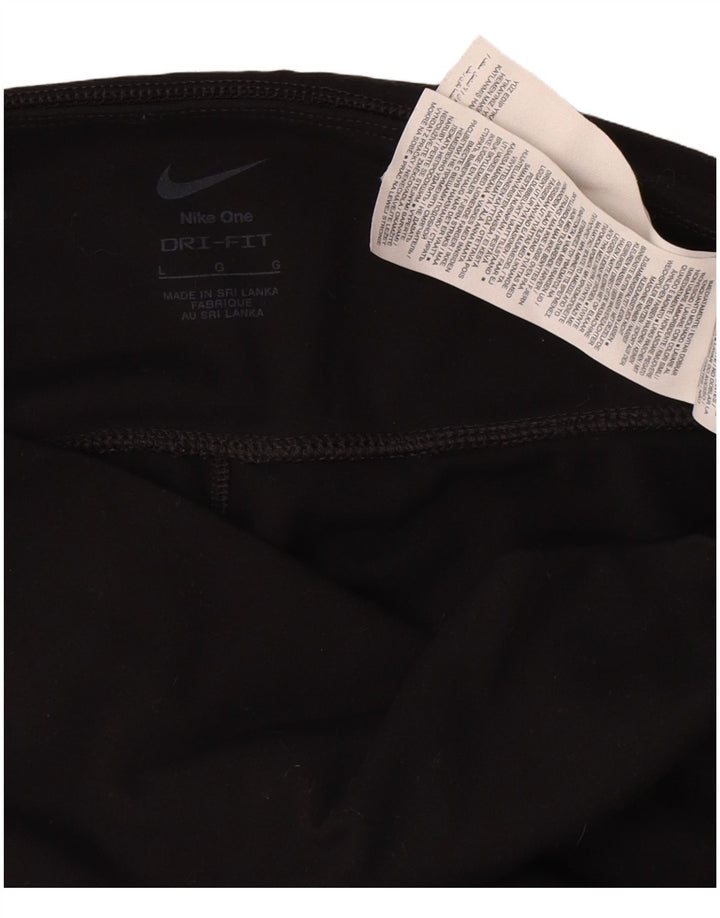 Damskie legginsy Nike Dri Fit UK 16, duże, czarne, poliestrowe