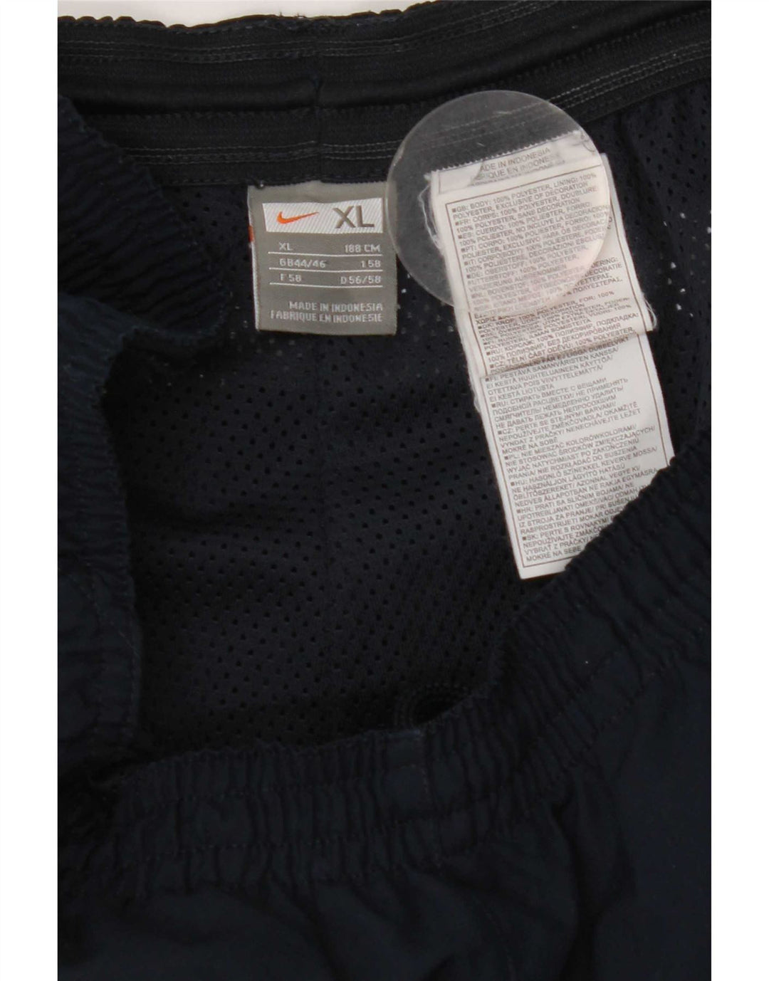 Męskie spodnie dresowe Nike XL, granatowe, z blokami kolorów, poliestrowe