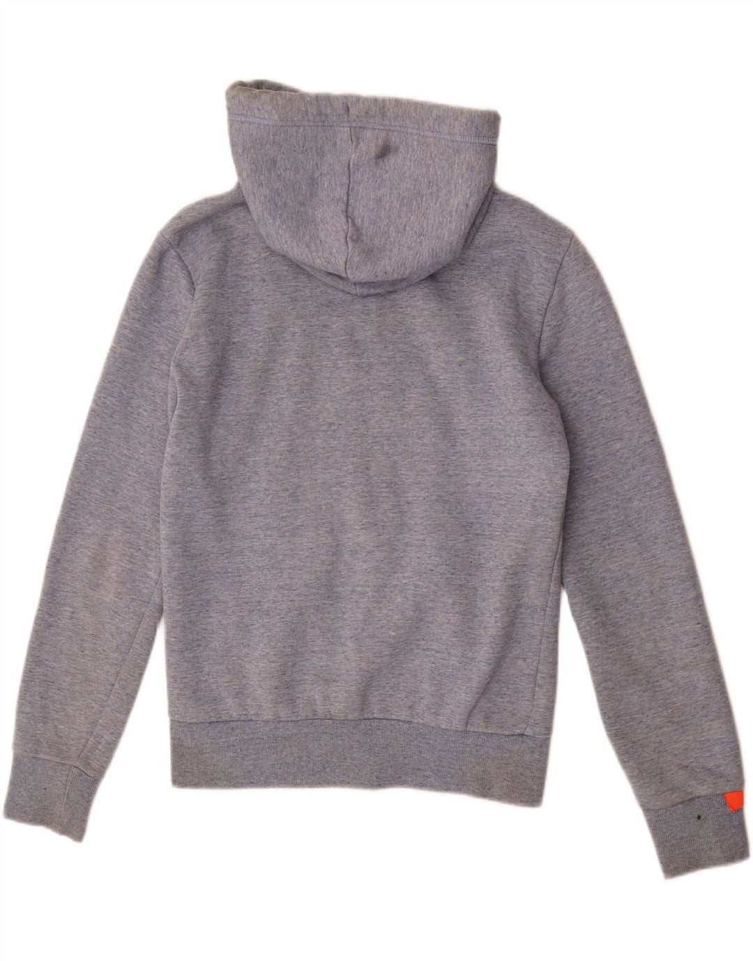 Męski sweter z kapturem i zamkiem Superdry, mały, szary, bawełniany
