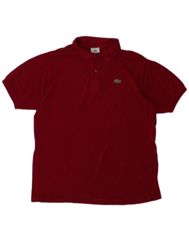 Męska koszulka polo LACOSTE, rozmiar 6 XL, bordowa bawełna