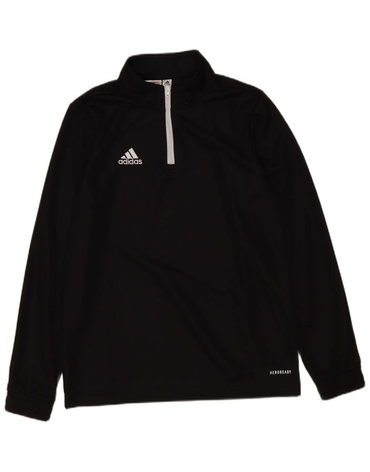 Chłopięcy dres Adidas Aeroready z zamkiem błyskawicznym na szyi, 11-12 lat, czarny