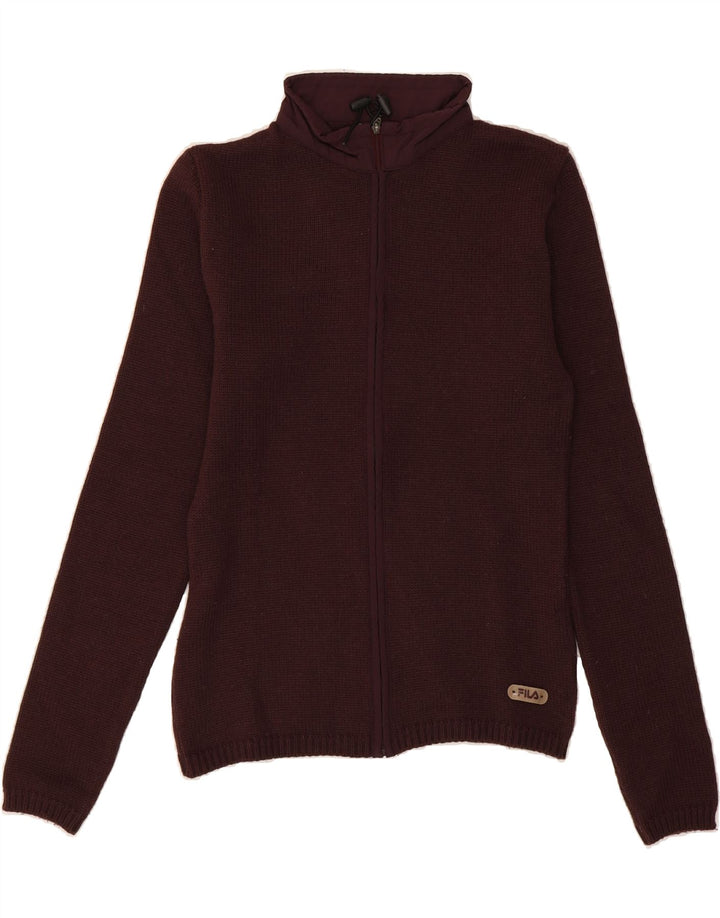 FILA Womens Cardigan Sweater IT 44 Medium Brown Wool Vintage Fila and Second-Hand Fila from Messina Hembry 