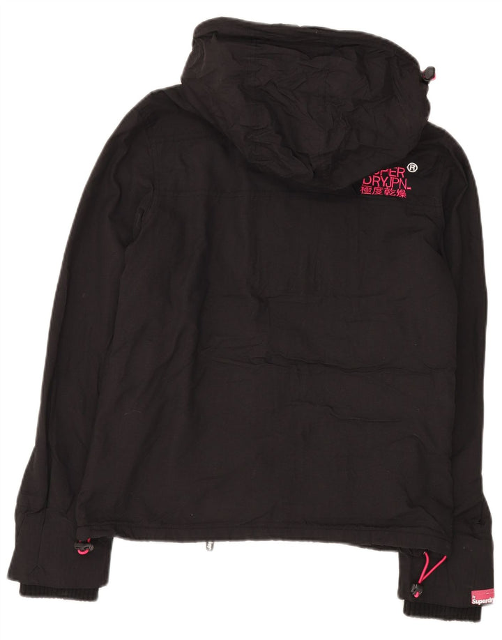 Damska wiatrówka z kapturem SUPERDRY UK 14, średnia czarna