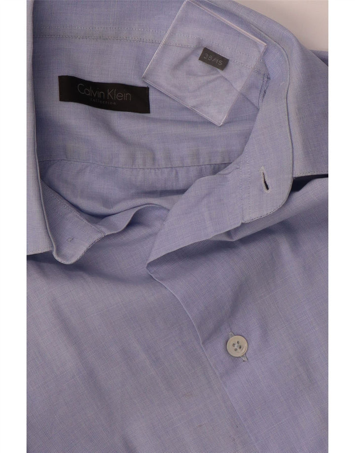 CALVIN KLEIN Mens Shirt Size 38/15 Medium Blue Vintage Calvin Klein and Second-Hand Calvin Klein from Messina Hembry 