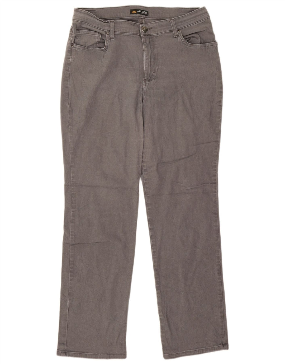 Damskie proste dżinsy LEE ze średnim stanem i regularnym krojem W32 L29 szare