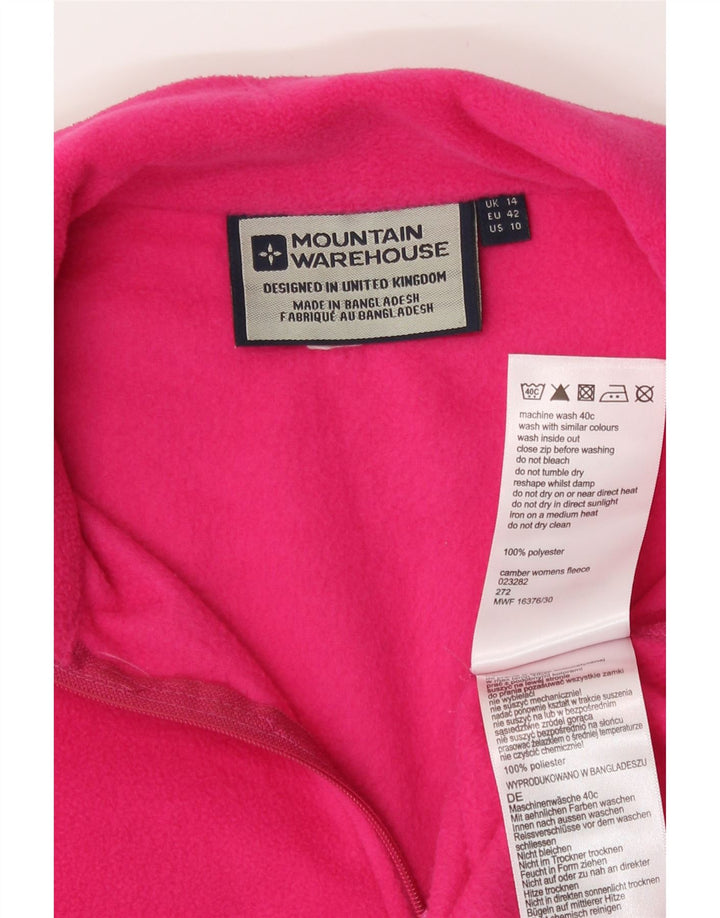 Damski sweter polarowy Mountain Warehouse z zamkiem błyskawicznym, UK 14, duży, różowy poliester