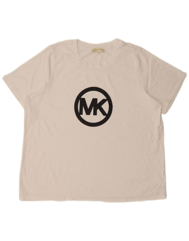 Męska koszulka z grafiką MICHAEL KORS, góra XL, biała bawełna