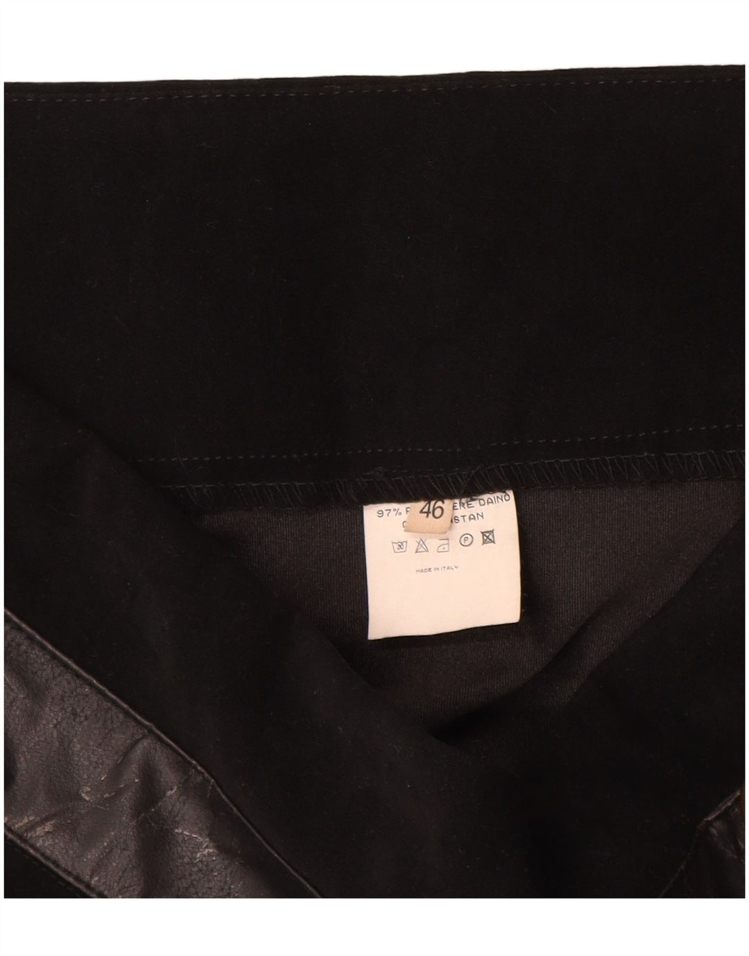 Asymetryczna spódnica damska w stylu vintage z wysokim stanem IT 48 XL W30 Czarny poliester