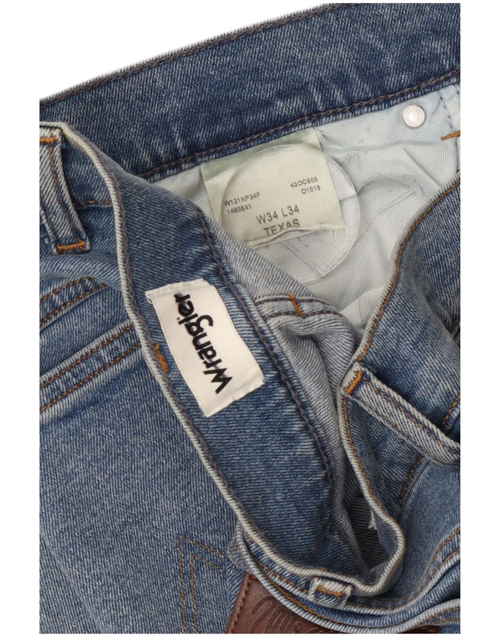 Męskie jeansy Wrangler Texas Straight W34 L34 Niebieskie