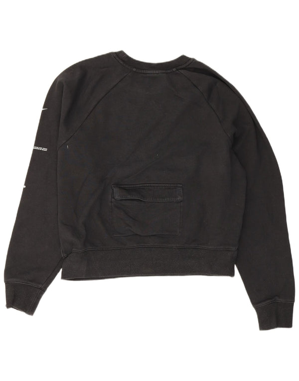 Damska bluza dresowa Nike Swoosh Graphic Oversize UK 10, mała czarna