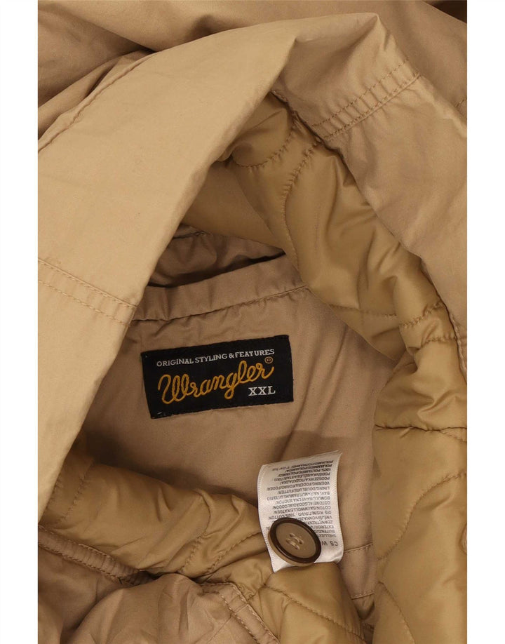 Męska kurtka parka z kapturem Wrangler UK 44 2XL Beżowy poliamid
