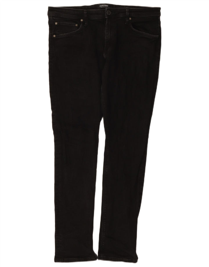 Męskie jeansy typu slim Jack & Jones W36 L32, czarne, bawełniane