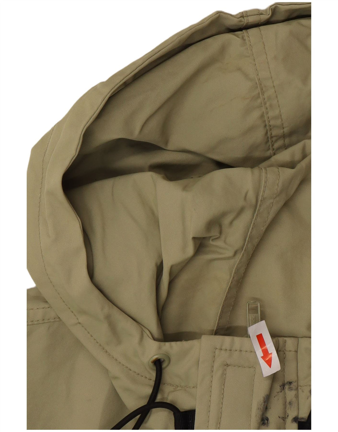 Męska kurtka Anorak z kapturem CAT UK 40, duża, bawełniana khaki