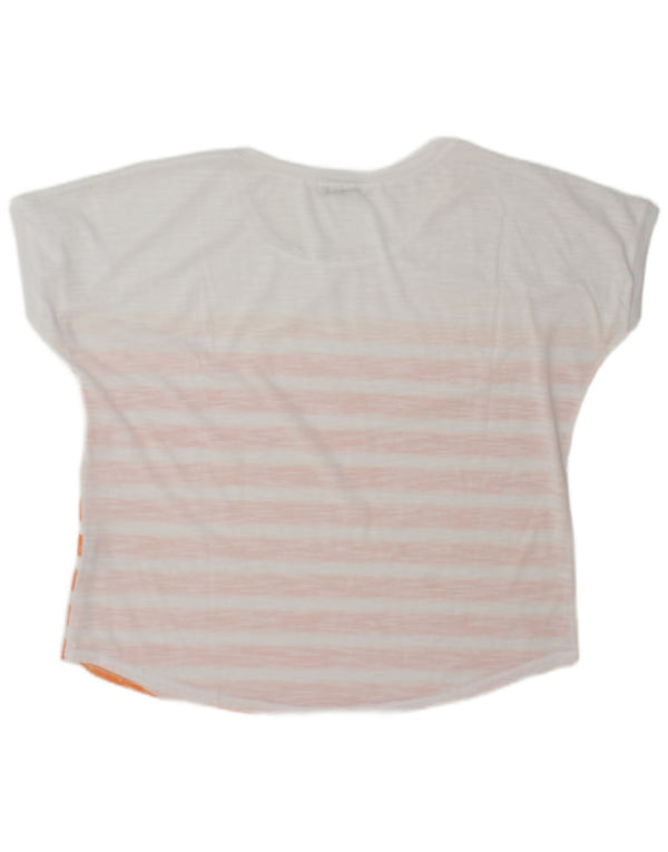 Guess Womens T-Shirt Top UK 14 Medium White Striped