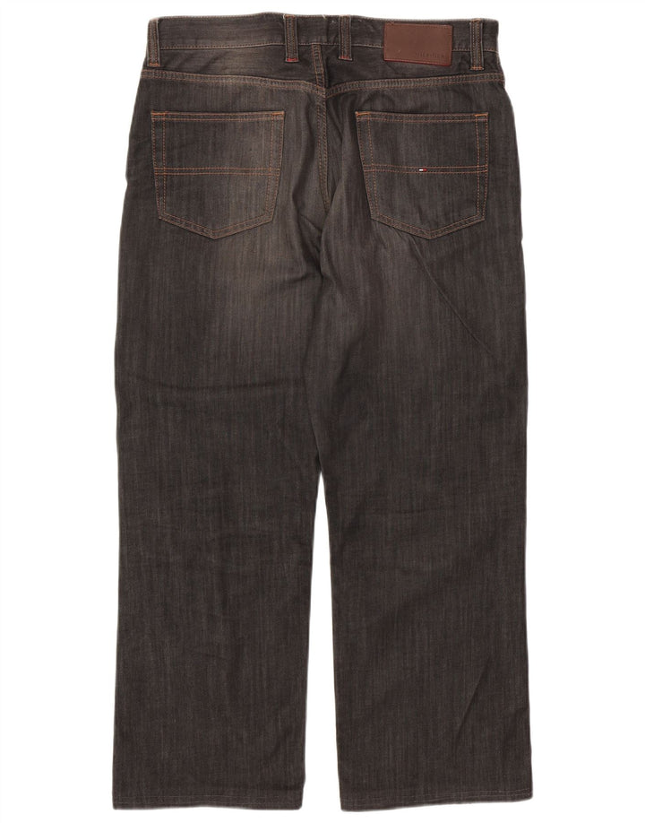 Męskie proste dżinsy TOMMY HILFIGER W31 L28 Szara bawełna