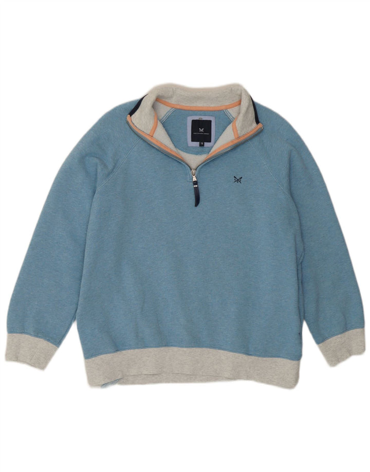 Damska bluza Crew Clothing Sweter UK 12, średni niebieski, blok kolorów