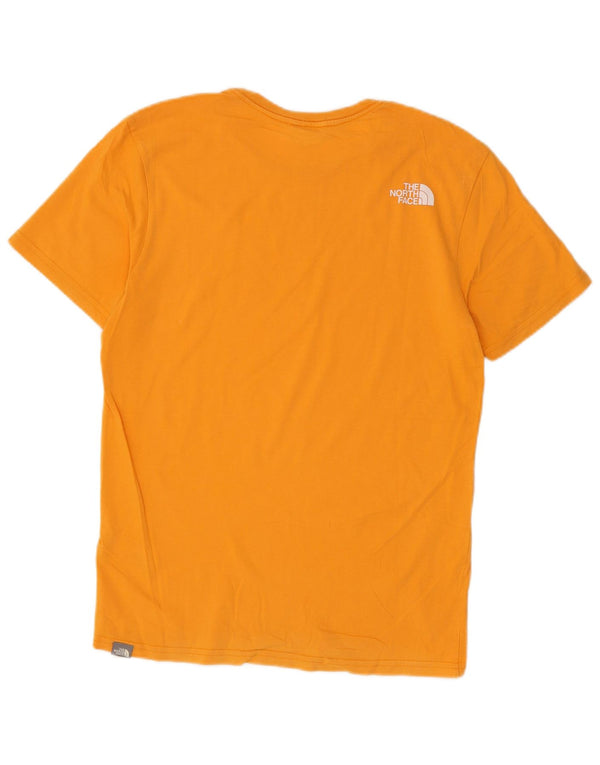 Męski T-shirt z grafiką The North Face, mały, żółty, bawełniany