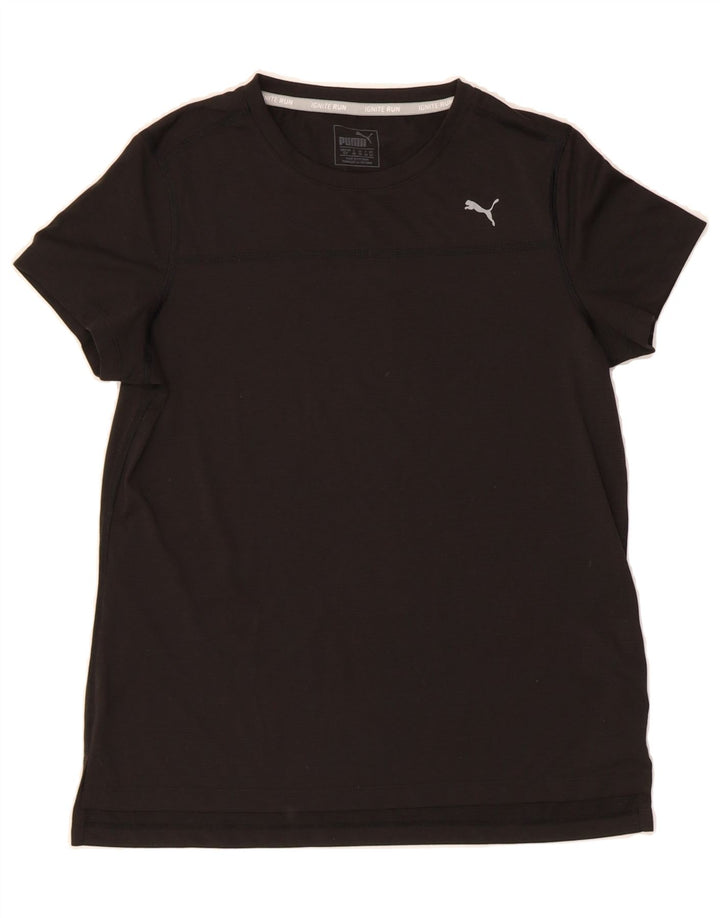 PUMA Womens T-Shirt Top UK 10 Small  Black Vintage Puma and Second-Hand Puma from Messina Hembry 