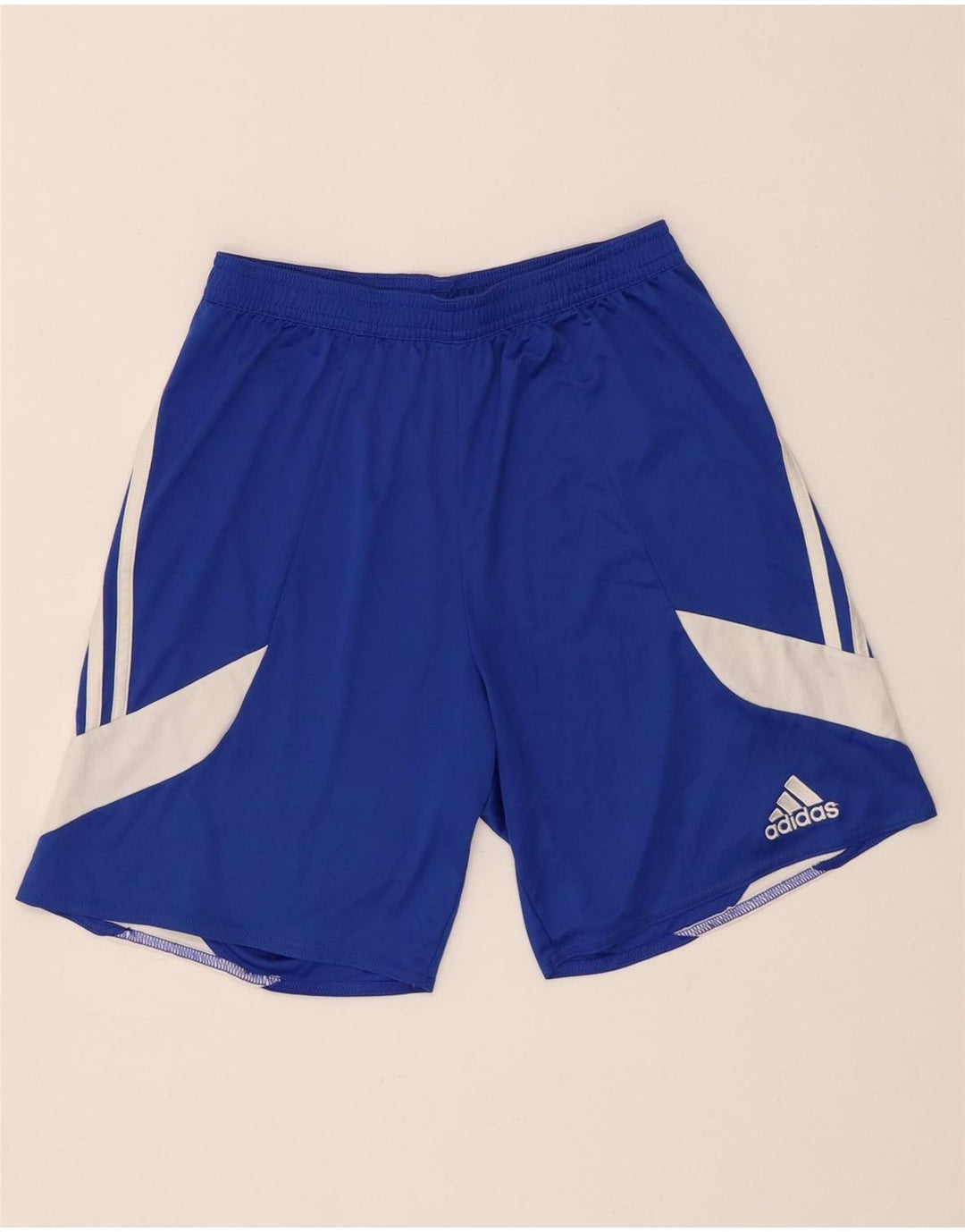 Męskie spodenki sportowe Adidas Climalite, mały, niebieski, poliester z blokami kolorów