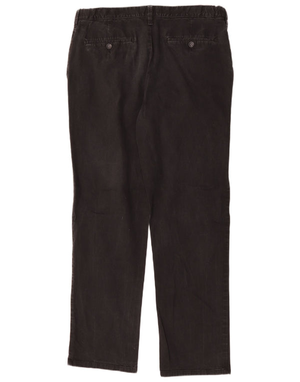 Męskie spodnie chino o regularnym kroju Marks & Spencer W36 L30, czarne, bawełniane