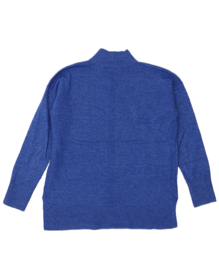 Damski sweter oversize z golfem John Lewis UK 8 Small Blue