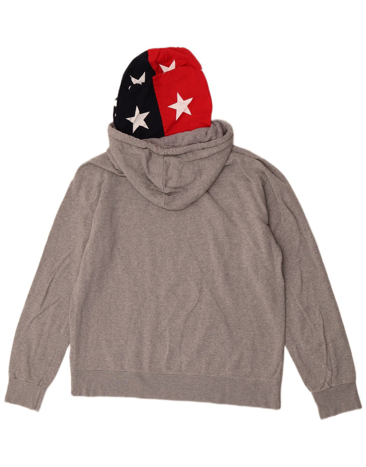 Converse Męski sweter z kapturem z grafiką, duży, szary, bawełniany