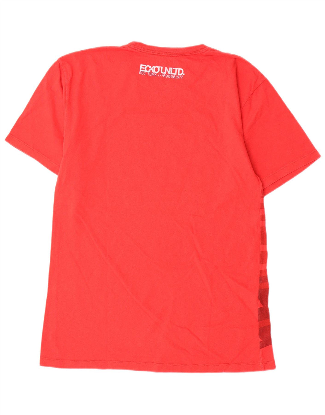 Męski T-shirt z grafiką Ecko Unltd, mały, czerwony, geometryczny, bawełniany