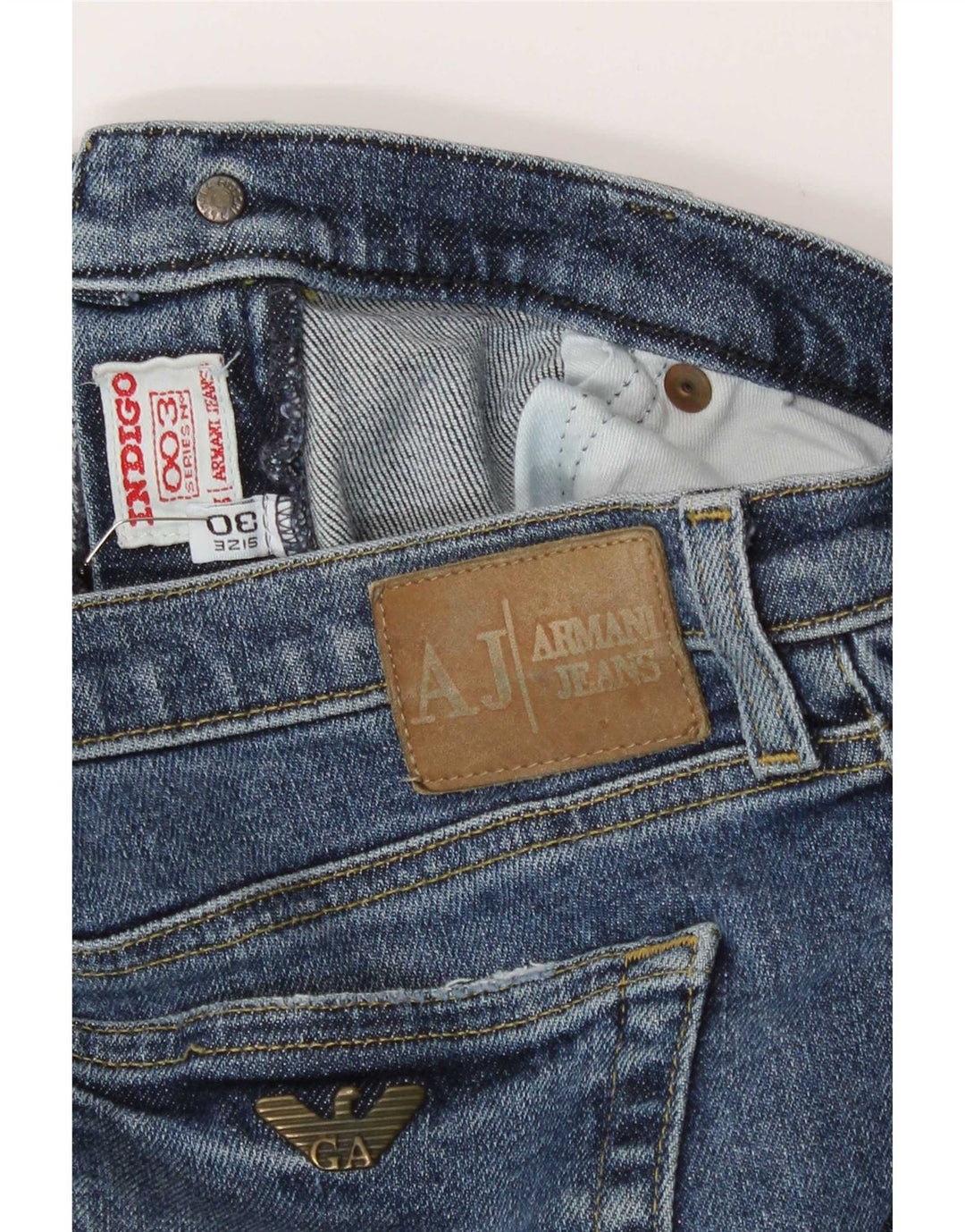 Męskie jeansy Bootcut Armani W30 L29 Niebieskie bawełniane