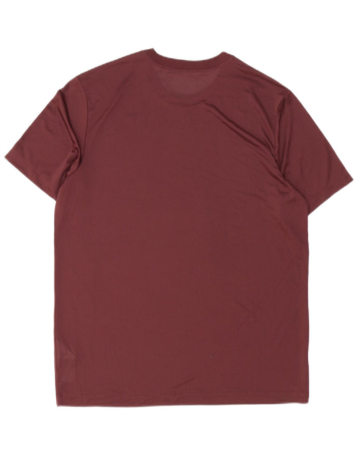 Męski T-shirt Nike Dri Fit, duży, bordowy poliester