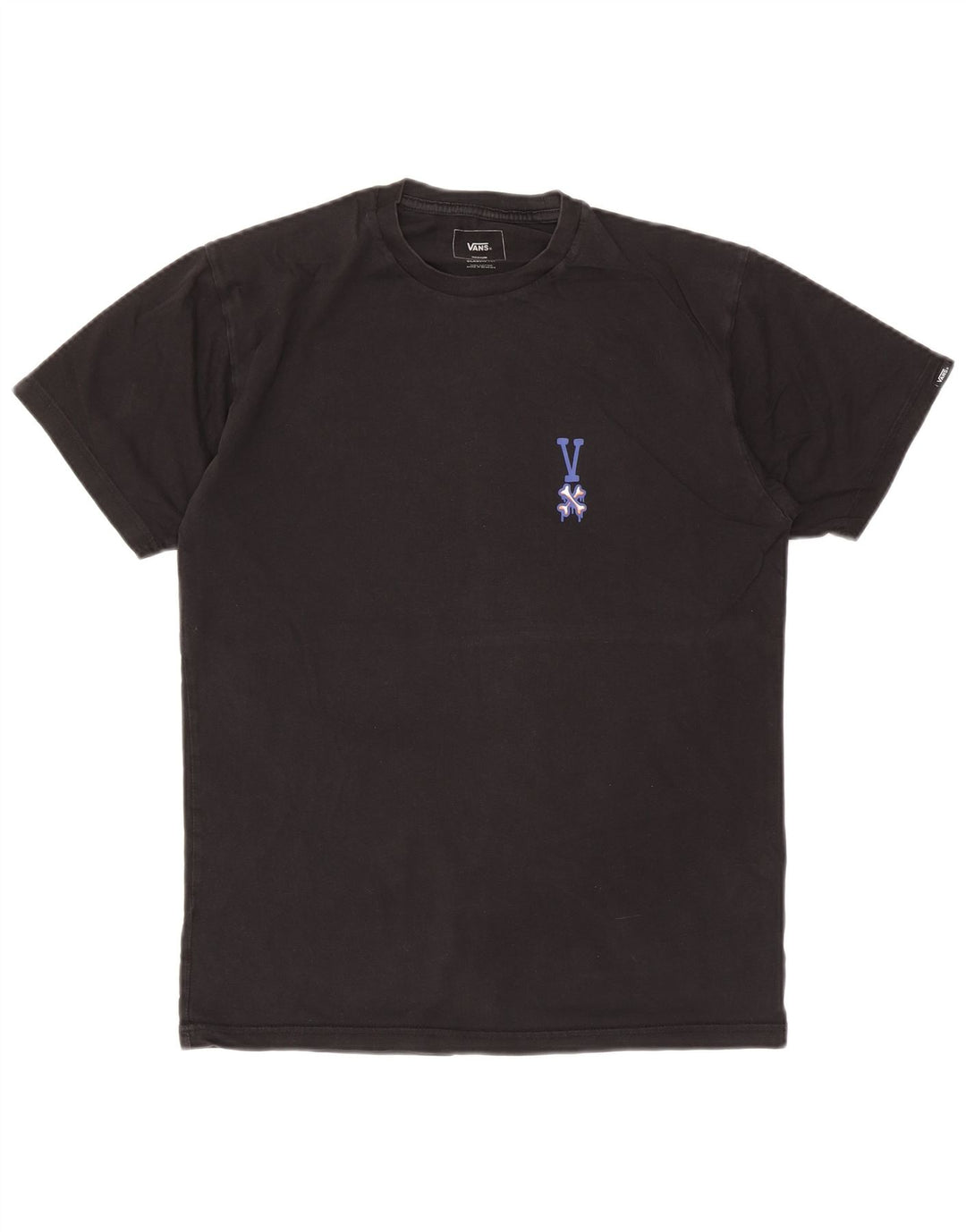 Męski T-shirt Vans o klasycznym kroju z grafiką, średni czarny, bawełniany