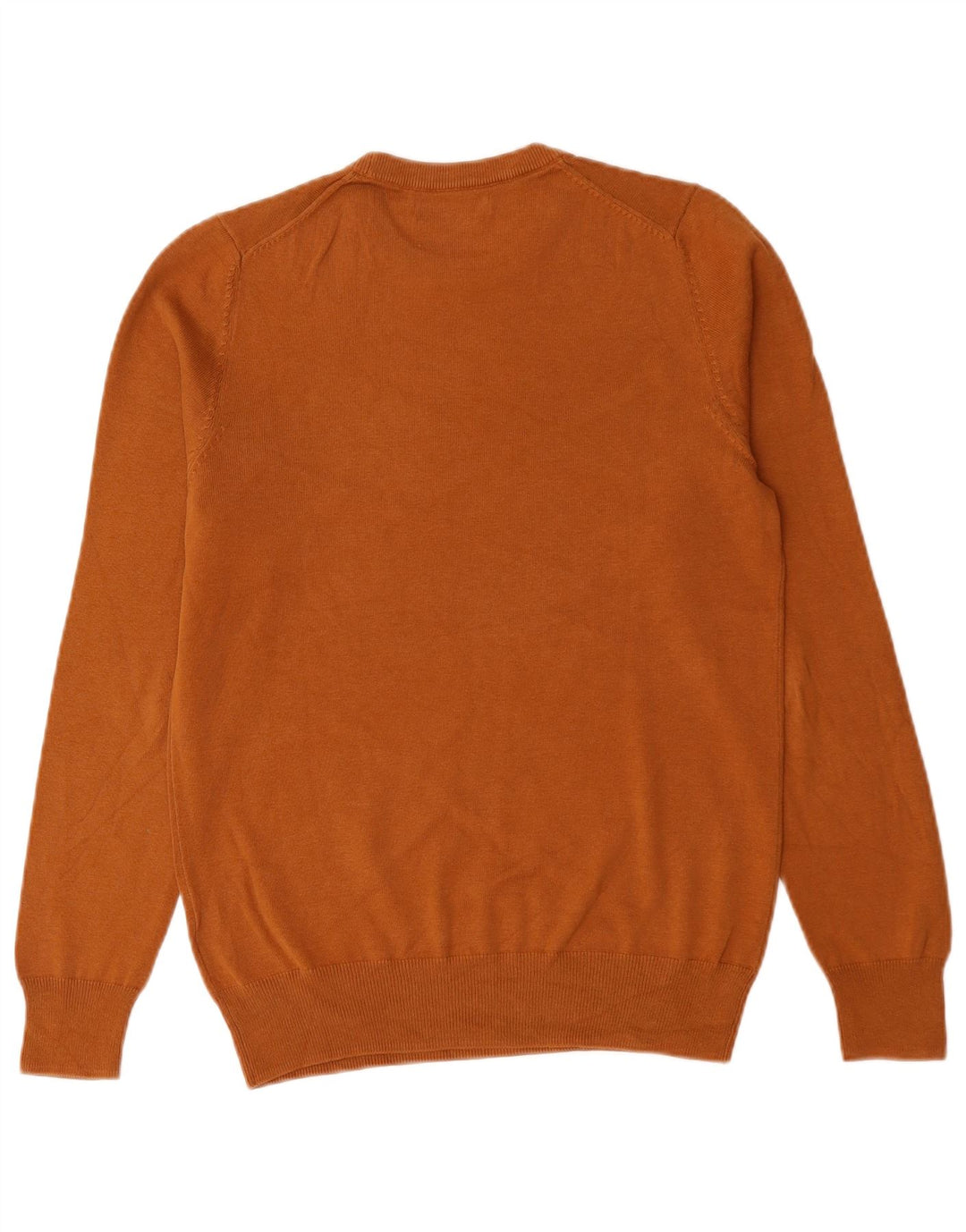 Marks & Spencer Męski sweter z okrągłym dekoltem, mały, brązowy, bawełniany