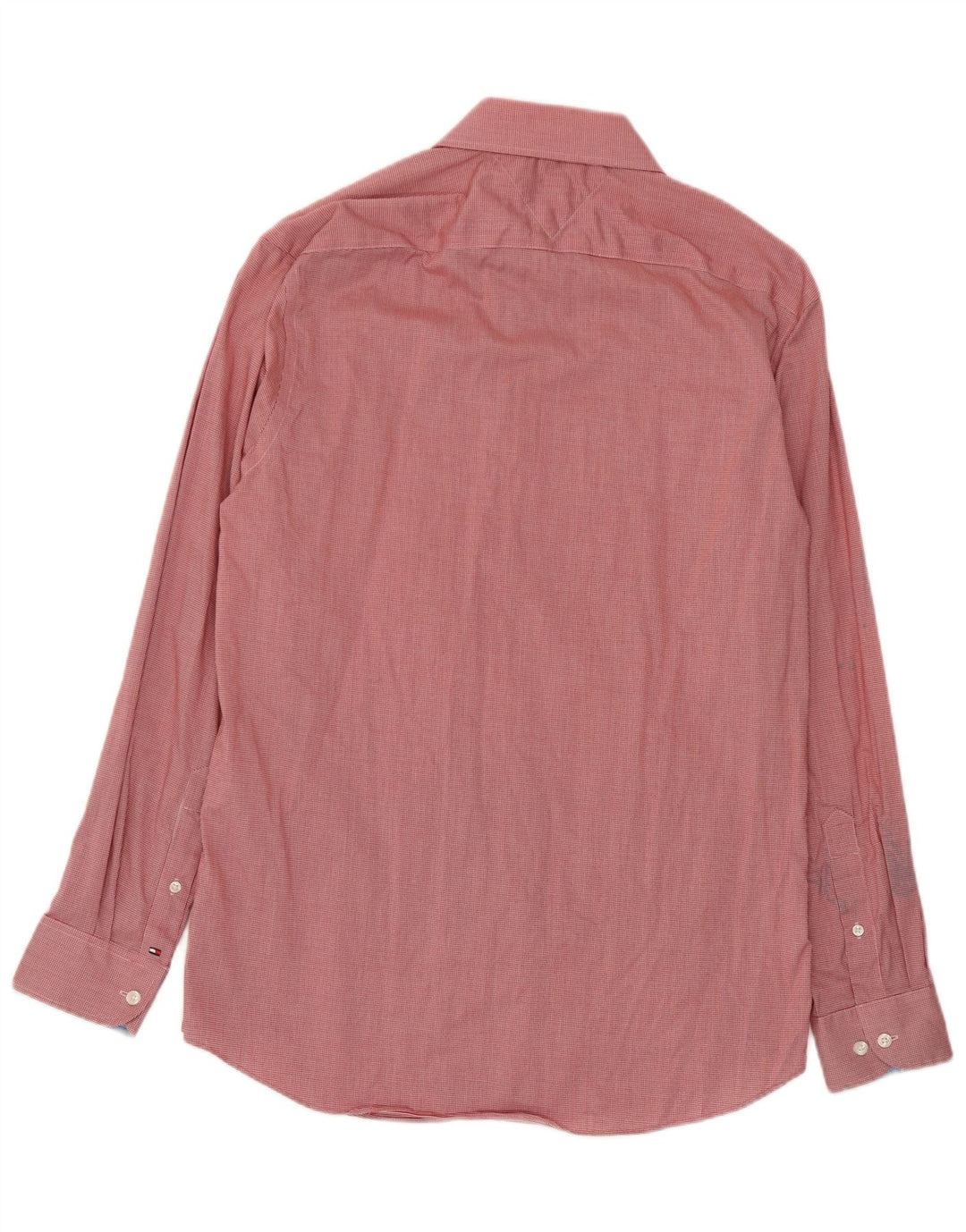 Koszula męska Tommy Hilfiger Flex Slim Fit w rozmiarze 16, duża czerwona pepitka