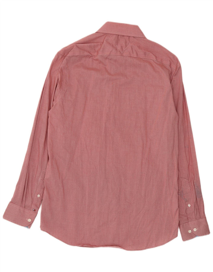 Koszula męska Tommy Hilfiger Flex Slim Fit w rozmiarze 16, duża czerwona pepitka