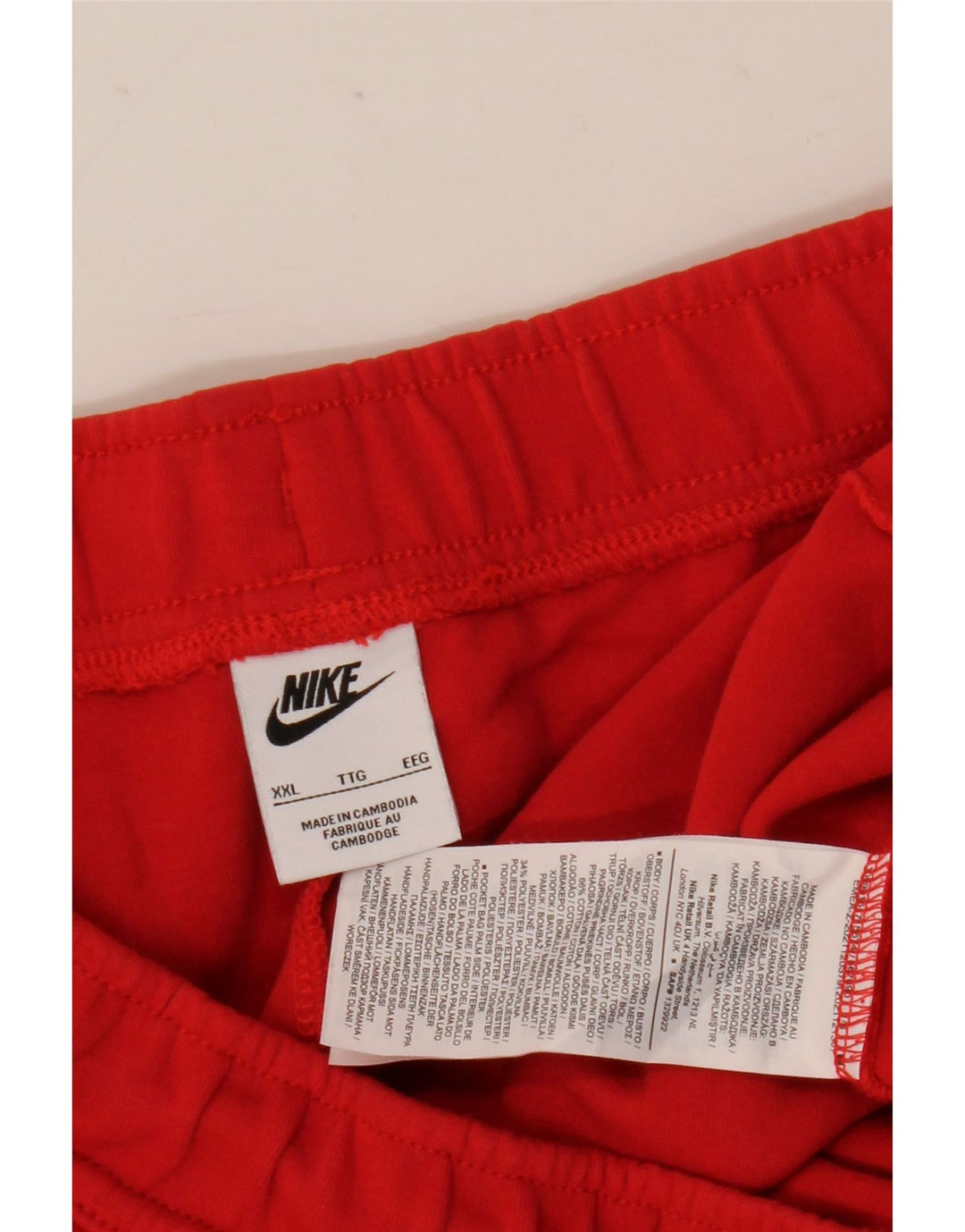 Męskie spodnie dresowe Nike, joggery, 2XL, czerwone, bawełniane