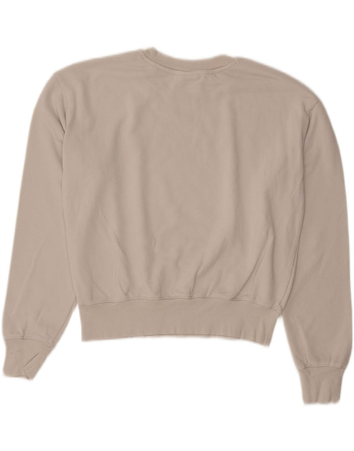 Damska bluza CHAMPION Crop Graphic Jumper UK 14 średni beż