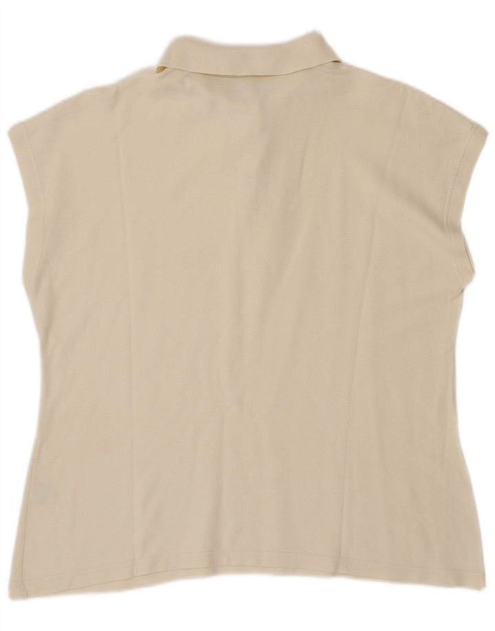 Damska koszulka polo bez rękawów FILA IT 54 2XL biała bawełna