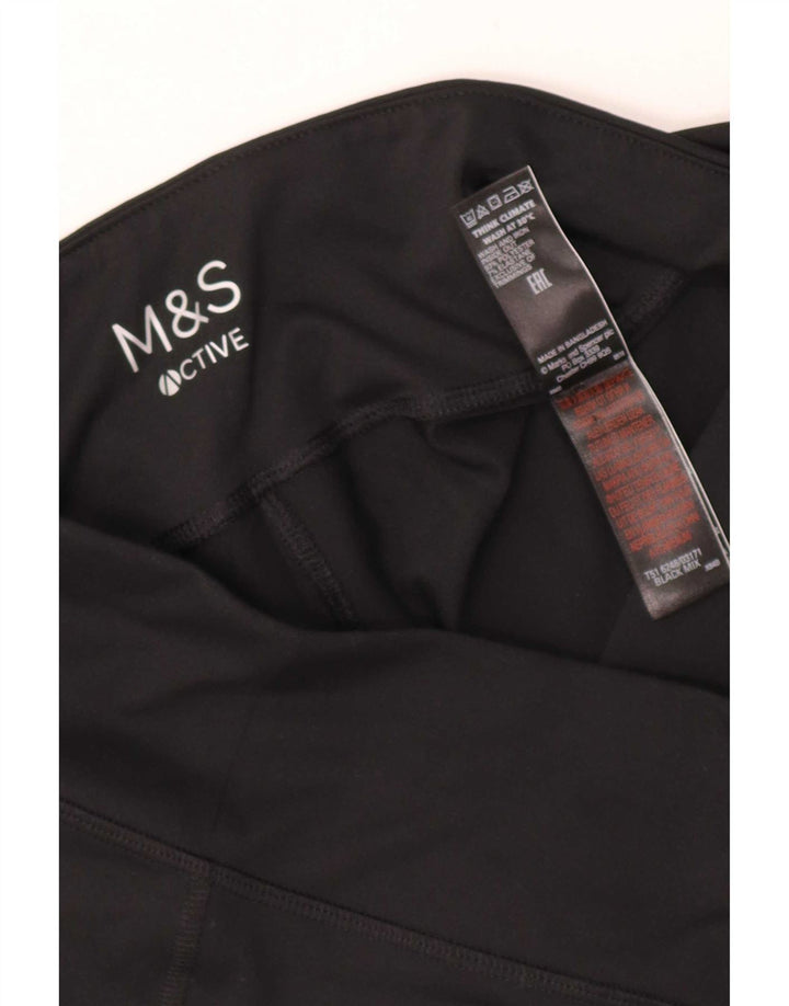 Legginsy damskie Marks & Spencer UK 14, duże, czarne, poliestrowe